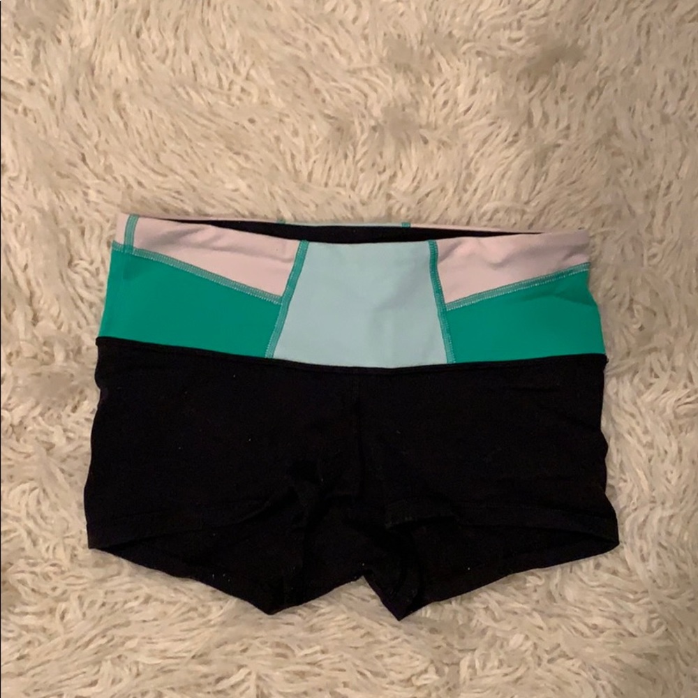Lulu Lemon Black Spandex Shorts
